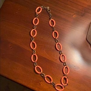 J. Crew Factory Orange Link Necklace